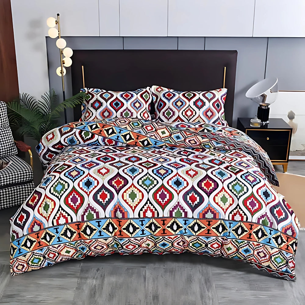 BowLift | Indara Boho Tribal Print Duvet Cover Set