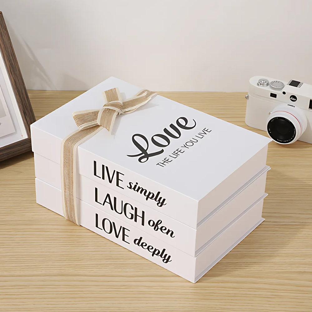 BowLift | Inspiré Rustic Book Stack Home Shelf Decor