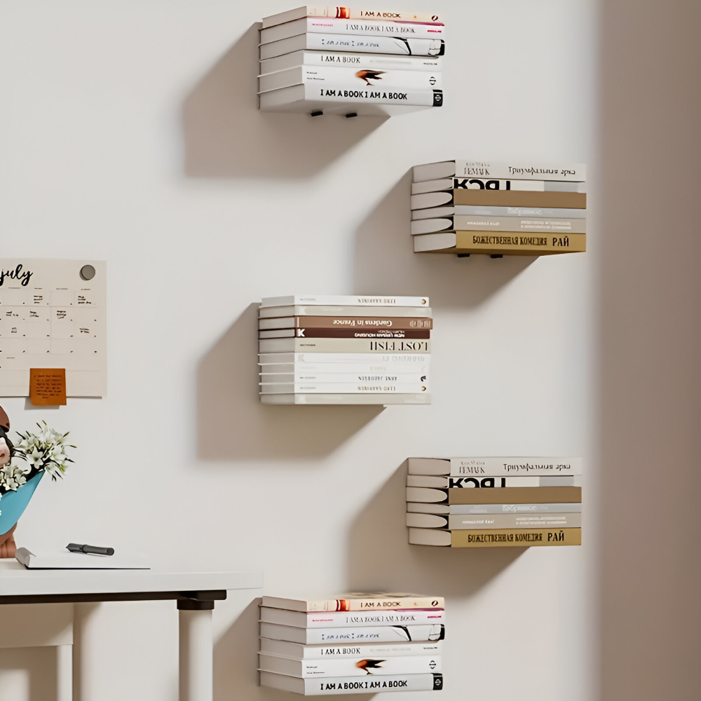 BowLift | Invisible Floating Bookshelves – Wall-Mounted Book Organisers & Stylish Space-Saving Wall Racks