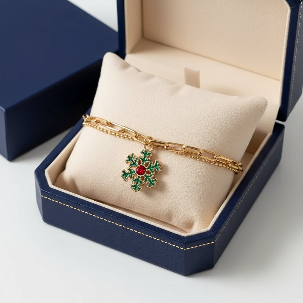 BowLift | Adjustable, gold-plated, festive charm bracelet for Christmas mood