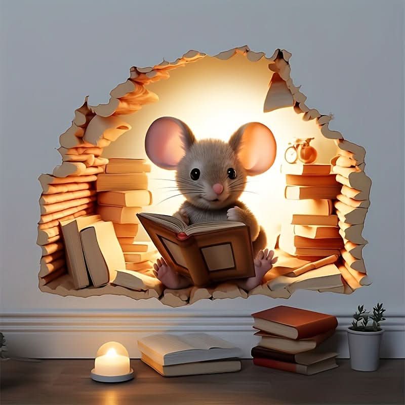 BowLift | DecoraMice 3D Cartoon Wall Stickers | Adorable Mouse Wall Stickers for Children's Rooms and Living Space Decoration