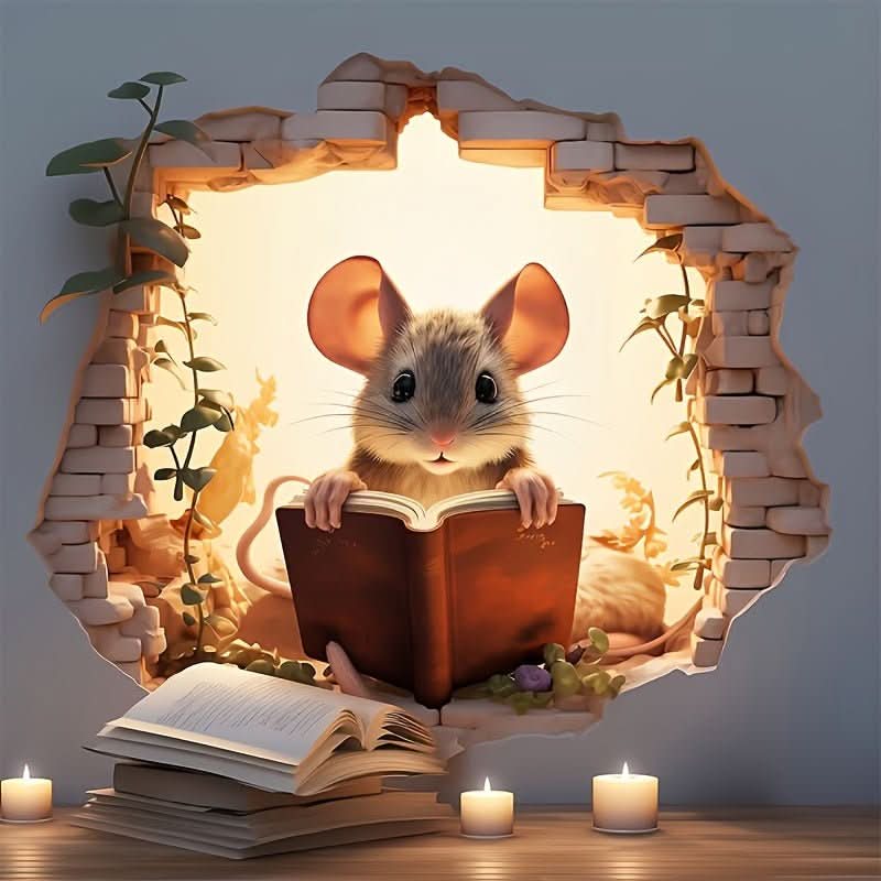 BowLift | DecoraMice 3D Cartoon Wall Stickers | Adorable Mouse Wall Stickers for Children's Rooms and Living Space Decoration