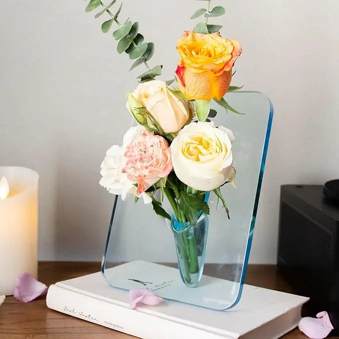 BowLift | Clear Acrylic Picture Frame Vase – Elegant Home Décor for Single Stems