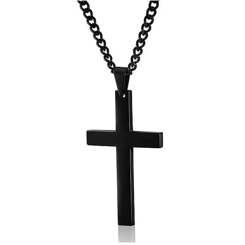 BowLift | Classic men's necklace with stainless steel cross pendant