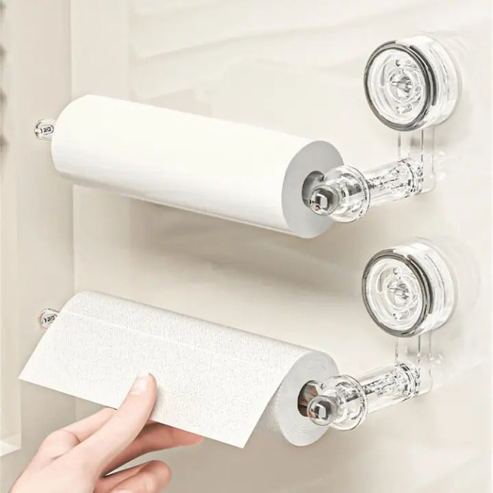 BowLift | Kitchen roll holder with vacuum suction cup – Drill-free & reusable