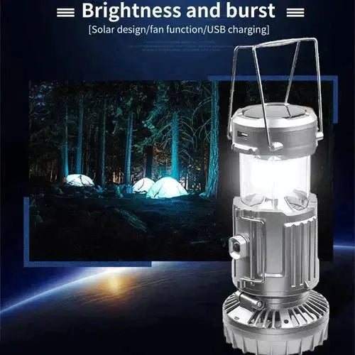 BowLift | Camping Lantern with Fan & Power Bank | Solar & Rechargeable LED Light | Portable Outdoor Gear