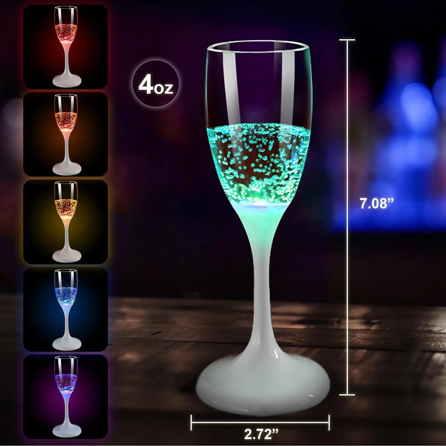 BowLift | LED Party-Illuminated Wine & Champagne Glasses