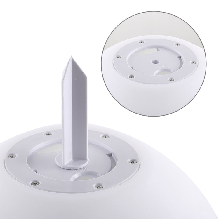 BowLift | LEH-42321 40cm Round Ball Solar Power Lamp, Floating Garden Color Changing LED Light with 0.7W Monocrystalline Silicon Solar Panel & Remote Control (White)