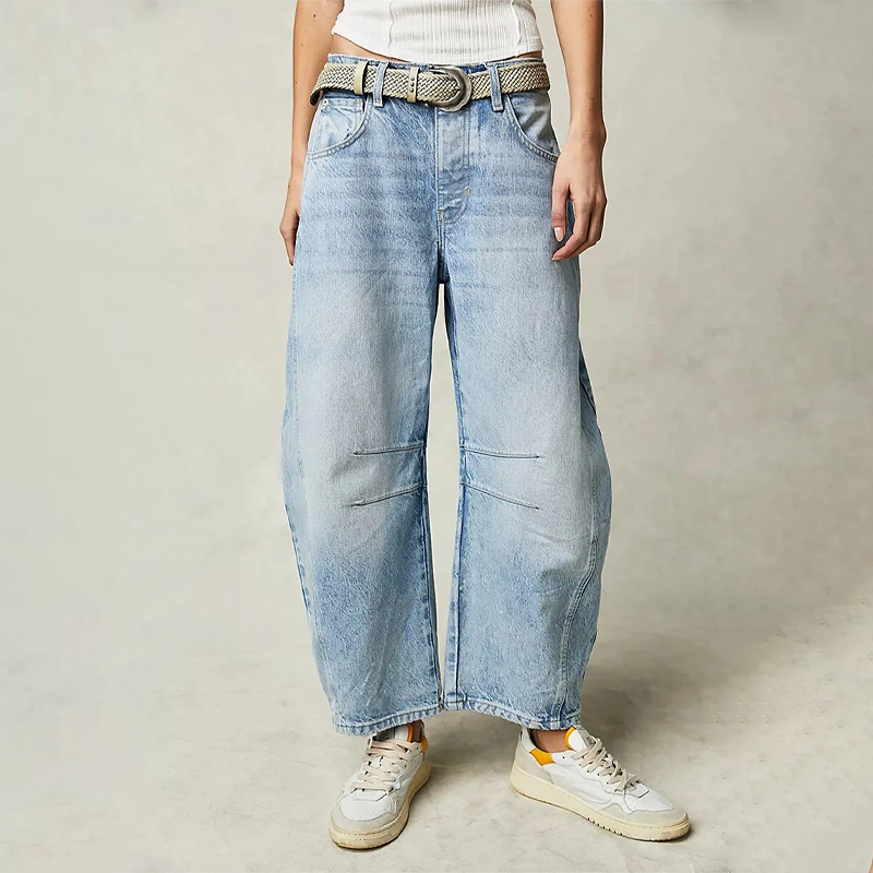 Variant image for Women's Wide Leg Jeans Blue Size 28 High-Stretch Denim-29