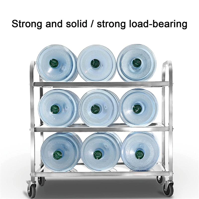 BowLift | Utility Cart, 33'' L x 18'' W x 35''H, 3 Tier Stainless Steel Utility Cart with Locking Wheels Shelf for Kitchen Restaurant Hotels
