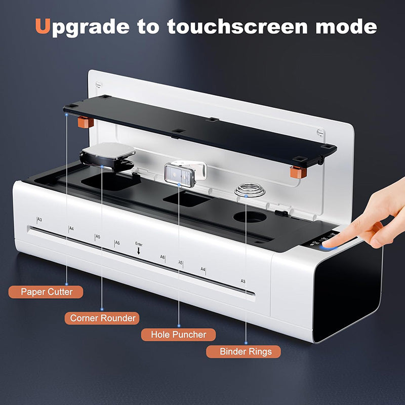 BowLift | 13 Inch Lamination Machine Personal Desktop Cold & Hot A3 Laminating Machine 60s Warm-Up Jam-Free Laminator Machine with 12 Pouches for Office, School