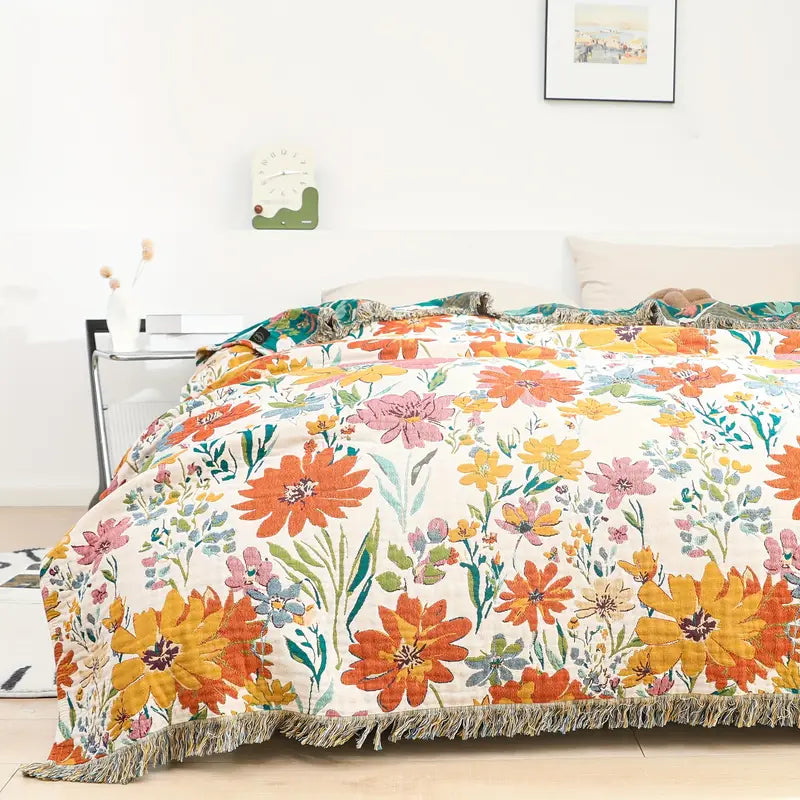 BowLift | Blooming Floral All-Season Cotton Blanket