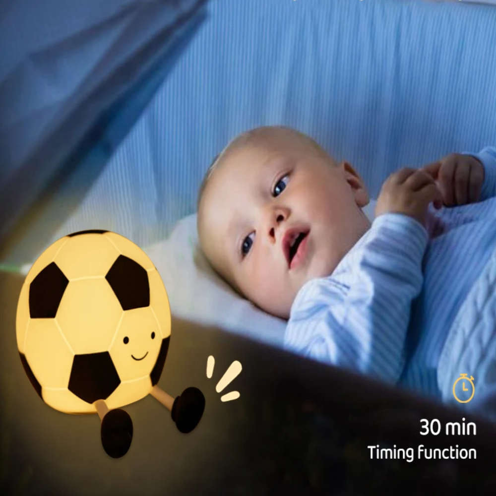 BowLift | LumoKick – Rechargeable Silicone Football Night Light with 3 Brightness Levels