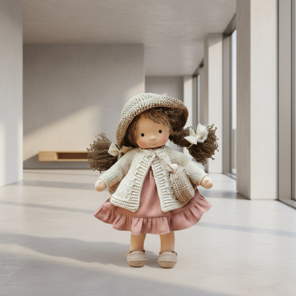 BowLift | Handmade Waldorf Doll Made of Cotton for Creative Play