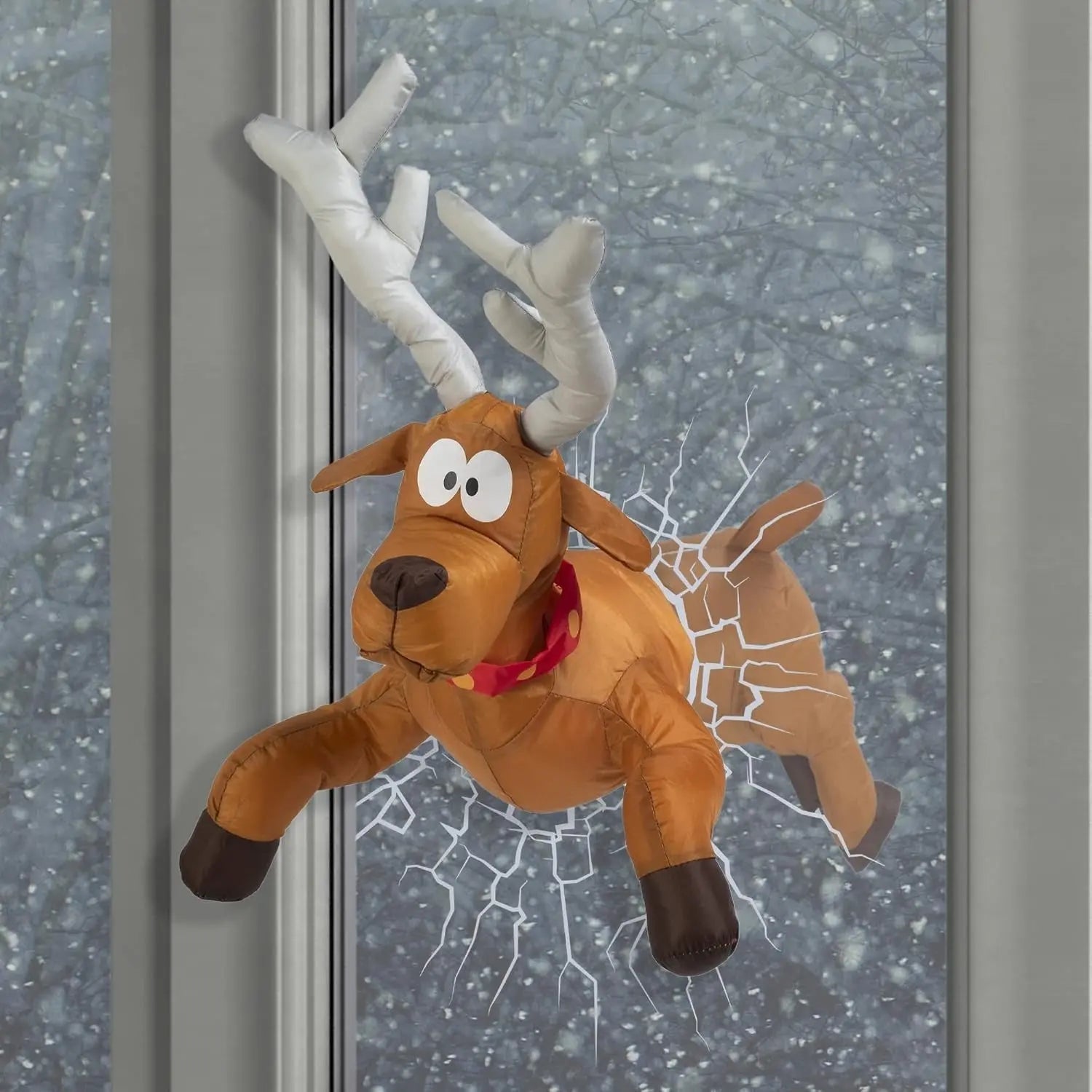 BowLift | Cheerful Christmas Window Figure ClausKlap – Moving Sound-Activated Decoration