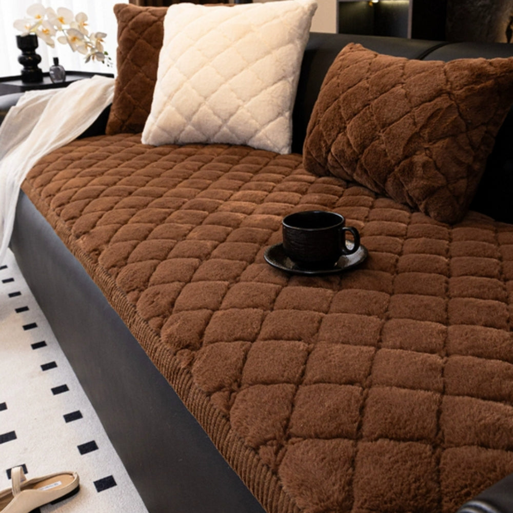 BowLift | Luxury Plush Diamond Stitched Sofa Cover