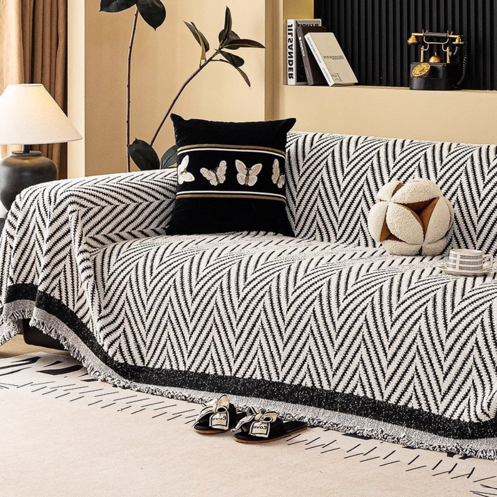 BowLift | Marella Soft Chevron Sofa Cover
