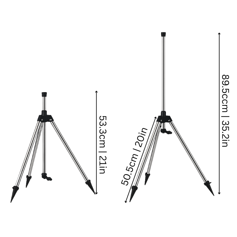 BowLift | High-Pressure Rotating Tripod Sprinkler | 360° Coverage, Adjustable Height & Quick Setup for Garden Care and Summer Fun