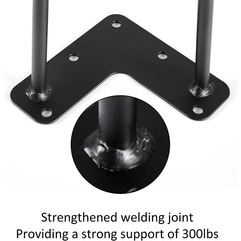 BowLift | 16" Satin Black Hairpin Coffee Table Legs,Furniture Legs Solid Metal Heavy Duty Dining Table Legs Modern(Set of 4)