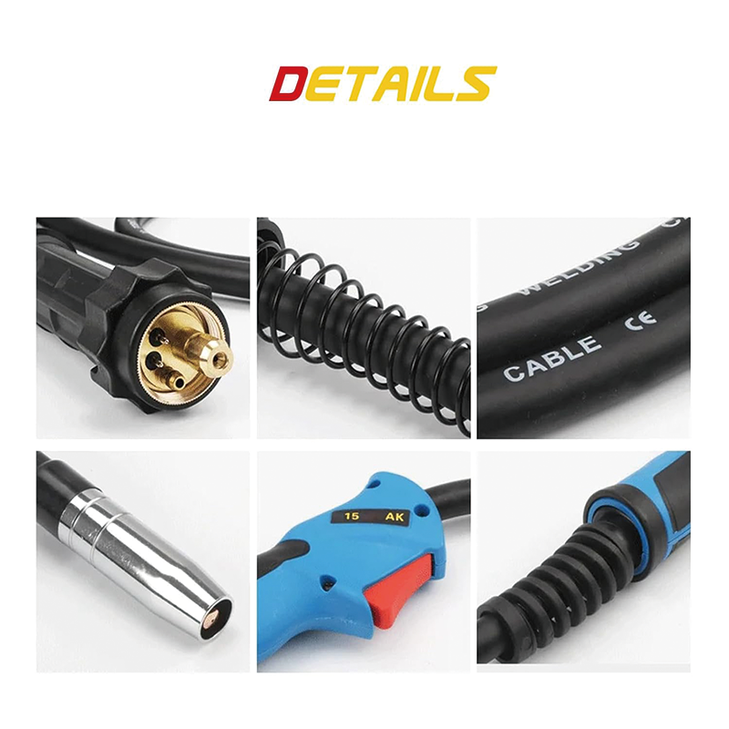 BowLift | 10Ft Mig Welding Gun, MIG Welder Torch Inert Gas for MIG MAG Welding Binzel Type Flexible Head