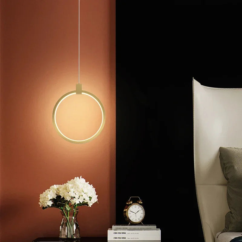 BowLift | Elegant Double Ring Pendant Light | DuoGlow