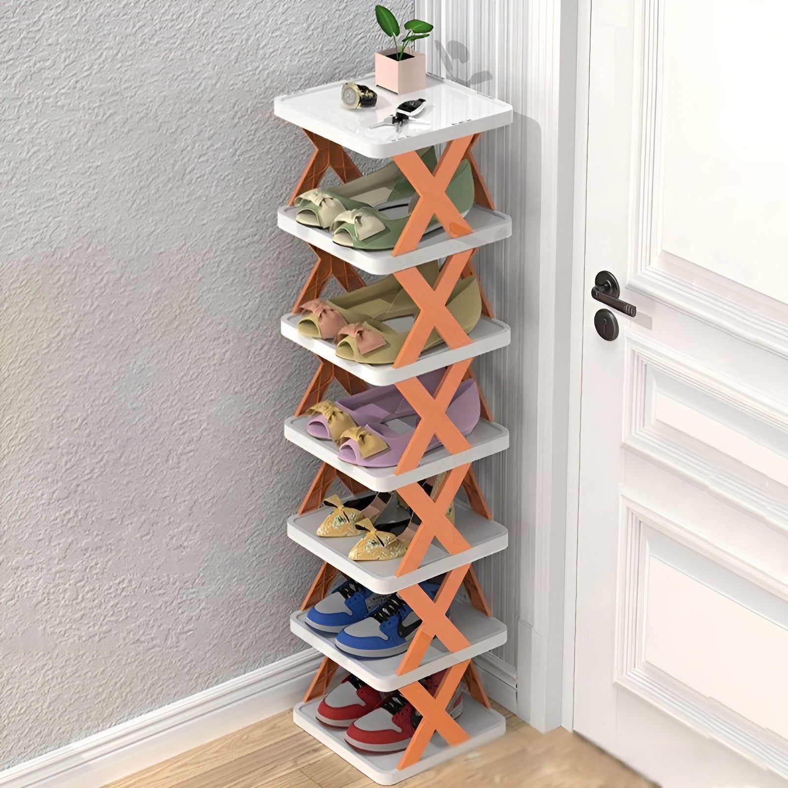 BowLift | FlexiStack Shoe Rack – Foldable Multiple Shoe Organizer for Small Spaces