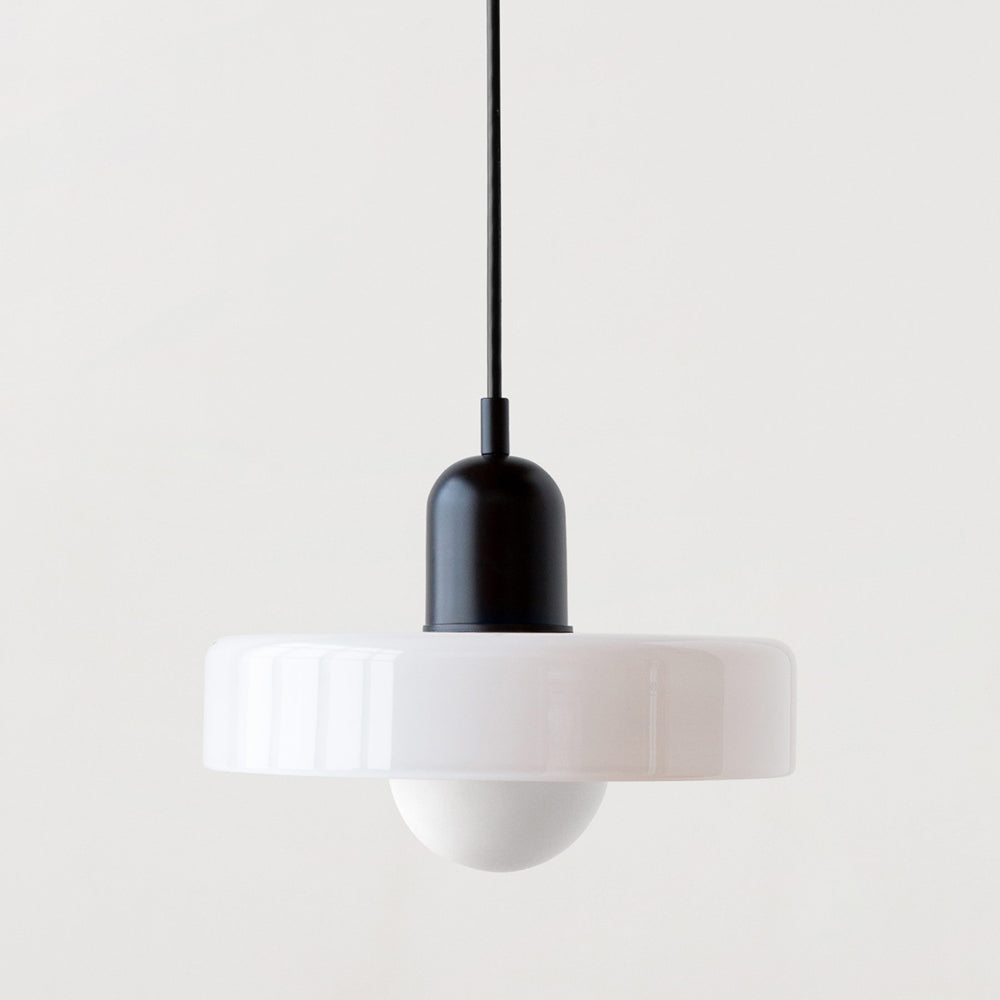 BowLift | Coloured Glass Pendant Light – Elegant Bauhaus-Style Hanging Lamp for Living Room & Dining Area