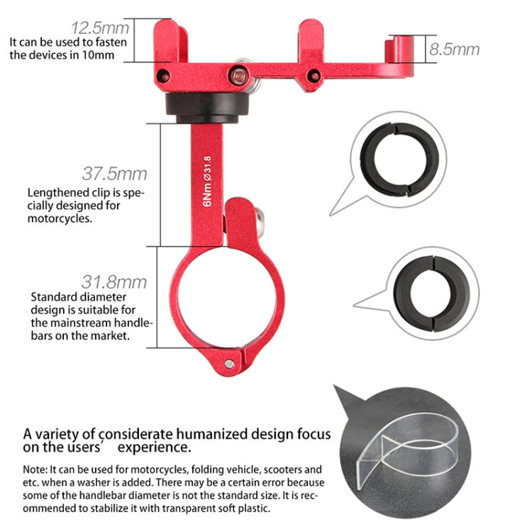 BowLift | GUB Plus 6 Aluminum Alloy MTB Bicycle Phone Holder (Silver)