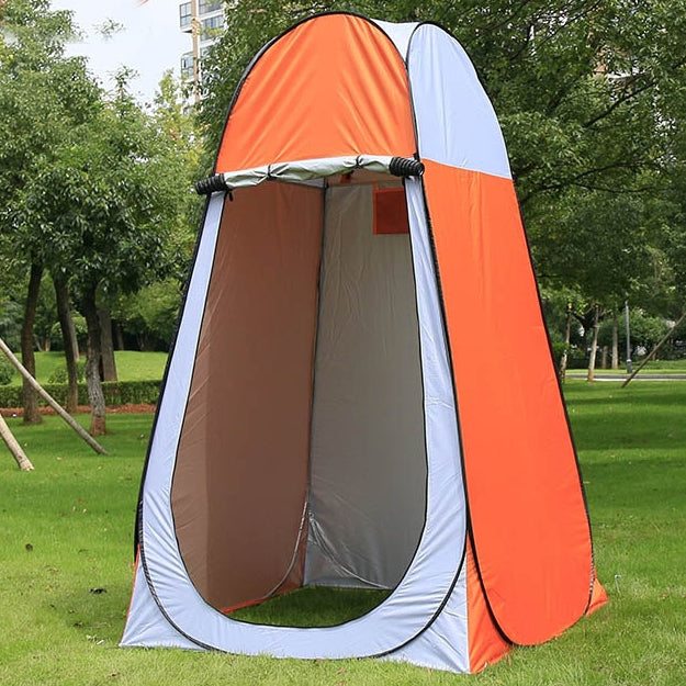 BowLift | Clothing Change Tent with Window, Single, Size: 190x120x120cm (Orange)
