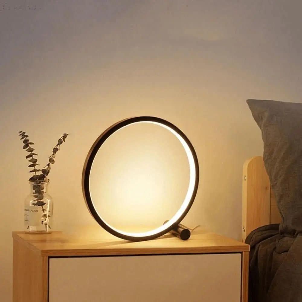 BowLift | Dimmable LED Ring Table Lamp – Modern Touch Control