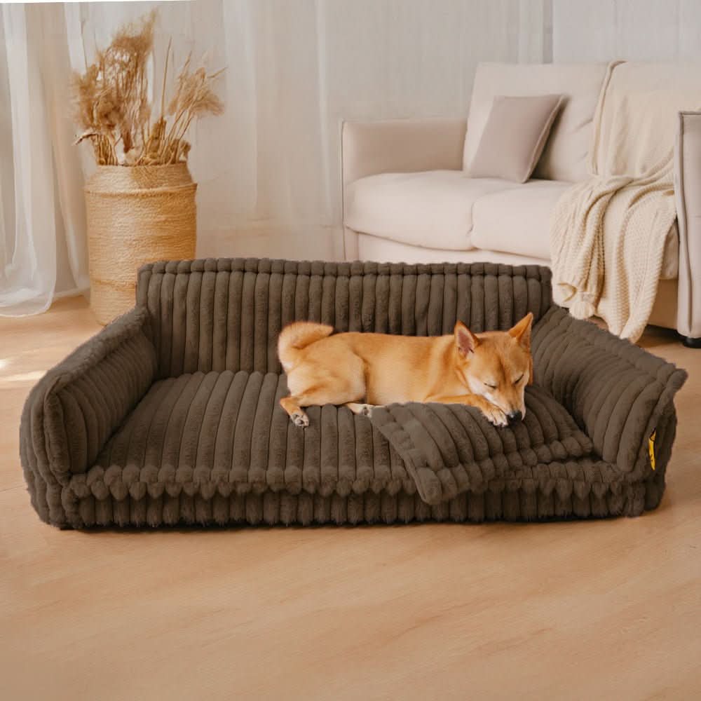 BowLift | Joint-friendly dog cushion with headrest & plush cover