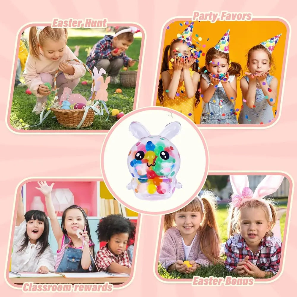 BowLift | Easter Bunny Stress Ball – Fun, Safe & Perfect for the Easter Egg Hunt (12 Bunnies in an Egg)