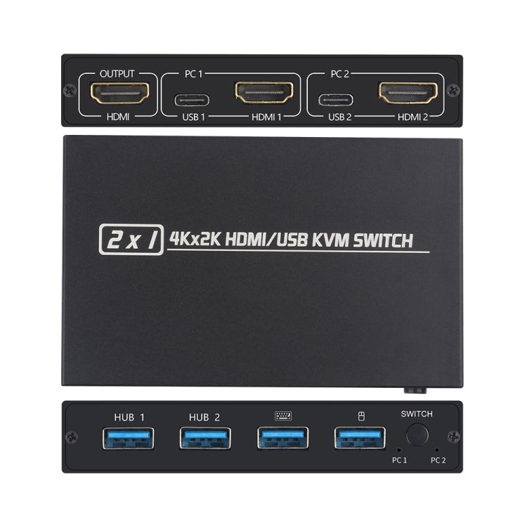 BowLift | AM-KVM201CL 2x1 4Kx2K HDMI / USB / KVM Switch