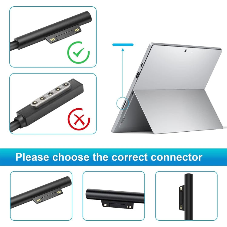 BowLift | For Microsoft Surface Pro 7 / 7 Plus / 8 / 9 / X & Laptop 3 / 4 / 5 65W Laptop Power Adapter (EU Plug)