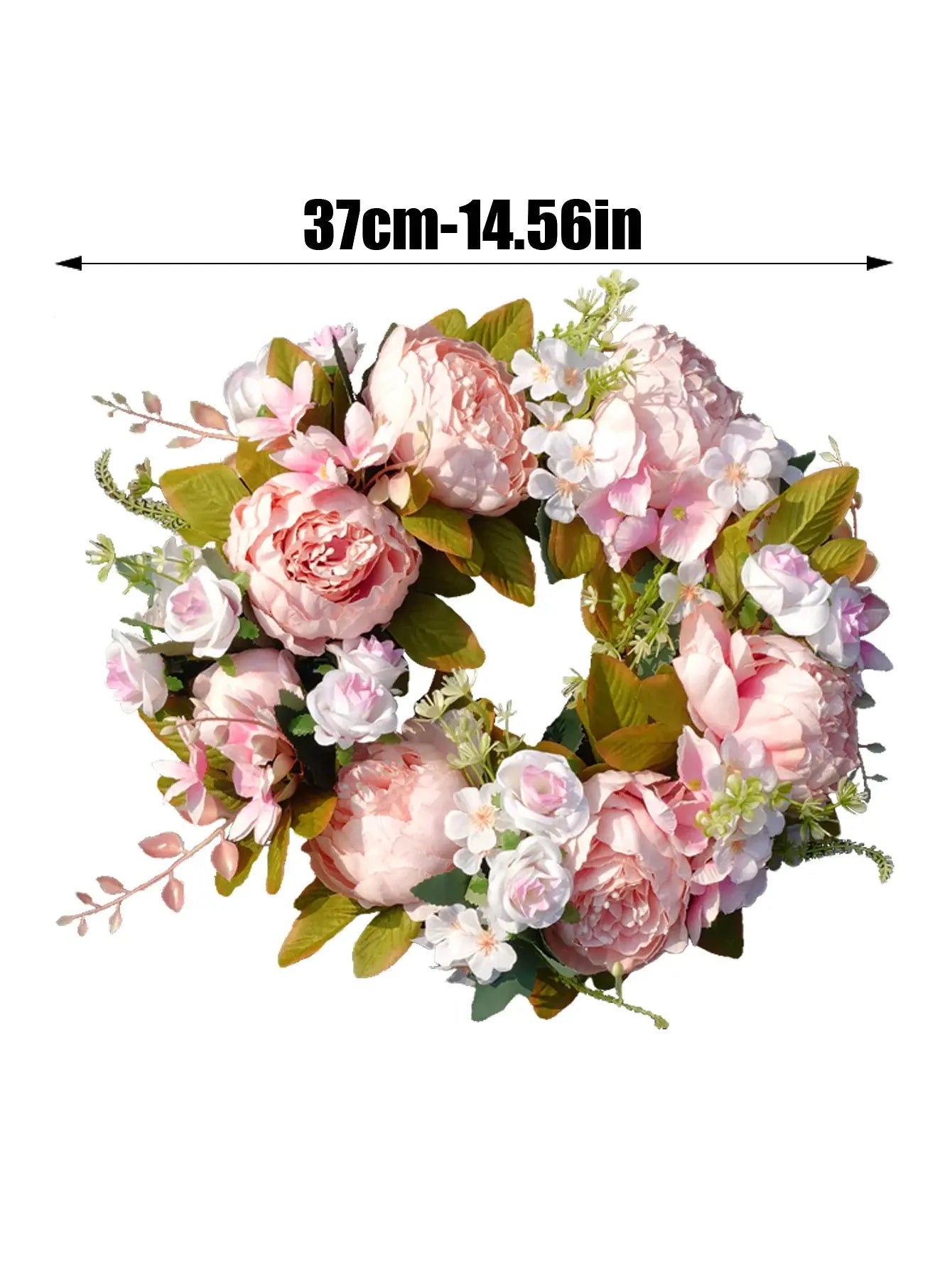BowLift | AutumnGlow Autumn Wreath - Artificial Wreath with Realistic Peonies for Outdoors
