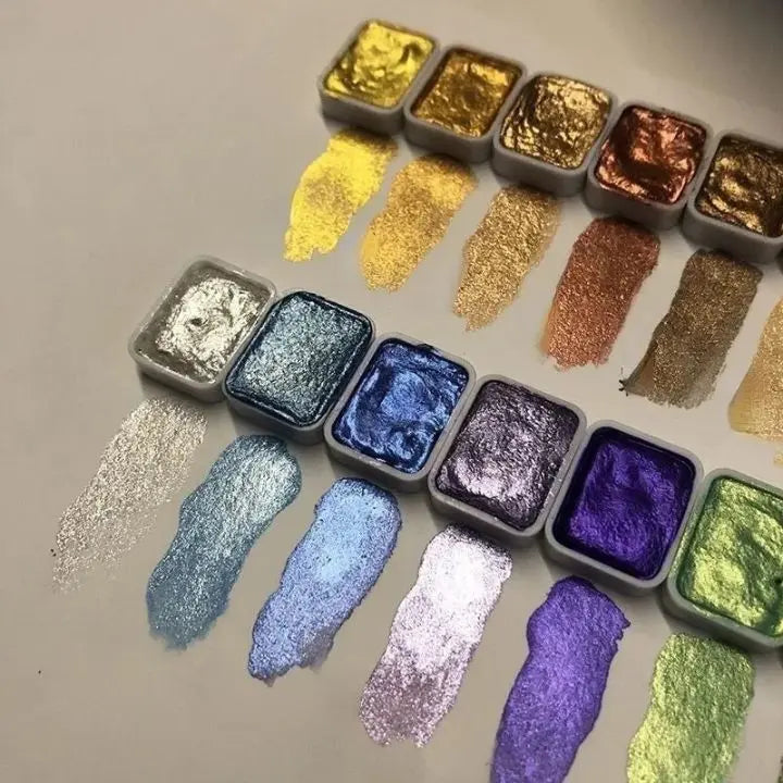 BowLift | Pearl powder pigment 60 colors | Shimmering watercolor colors