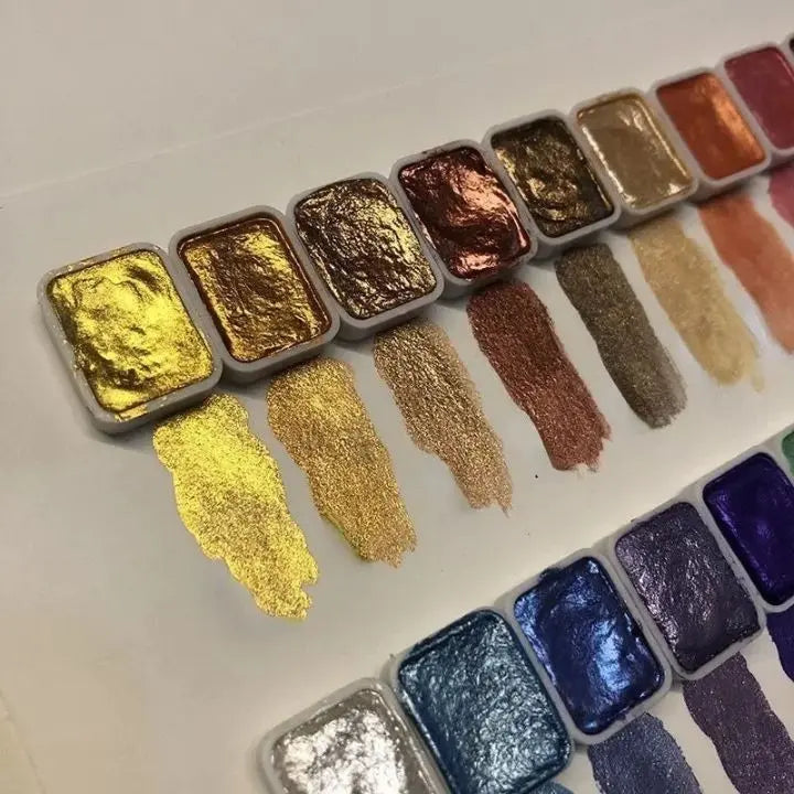 BowLift | Pearl powder pigment 60 colors | Shimmering watercolor colors