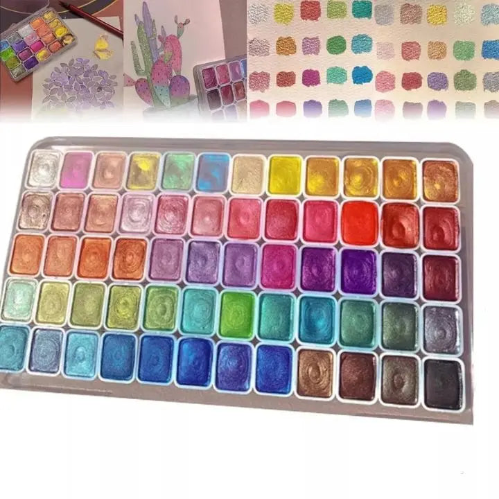 BowLift | Pearl powder pigment 60 colors | Shimmering watercolor colors