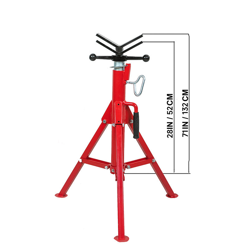 BowLift | V-Head Steel Pipe Stands 12 Inch Adjustable Height 28"-52" Durable Pipe Jack Stand For Sale