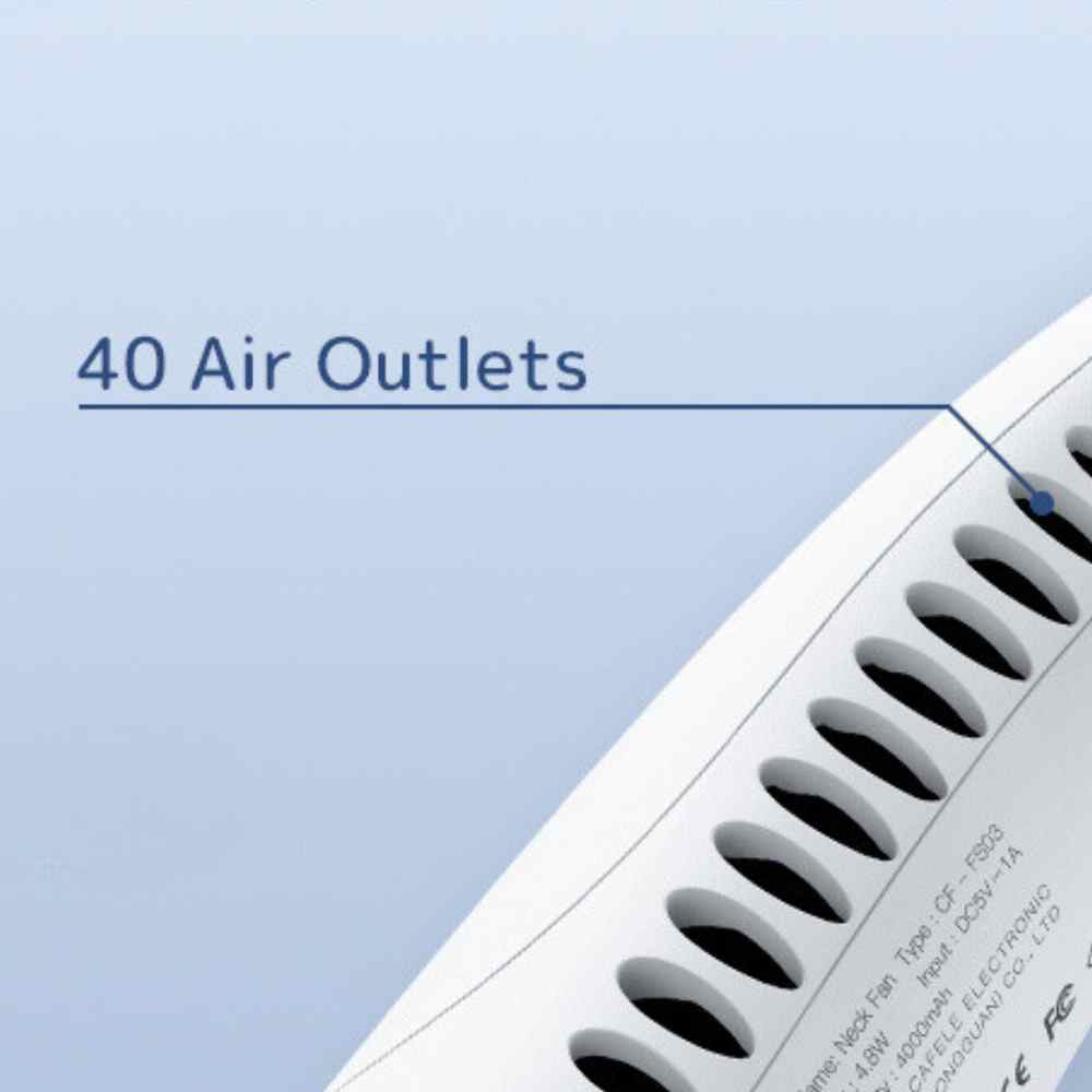 BowLift | Bladeless Portable Neck Fan with 3 Speed Silent Cooling 4000 mAh Rechargeable