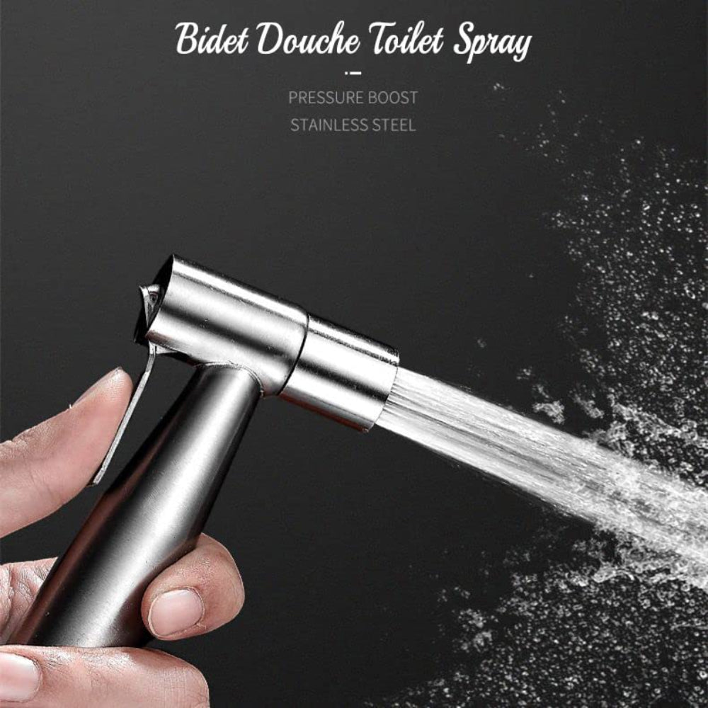 BowLift | PureMist Handheld Bidet Sprayer with Adjustable Water Flow – Stainless Steel Hygiene Kit