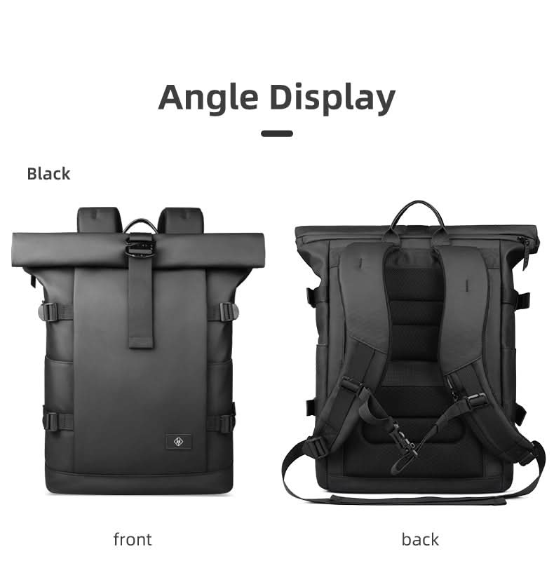 BowLift | Expandable outdoor backpack with laptop compartment, rolltop & theft protection