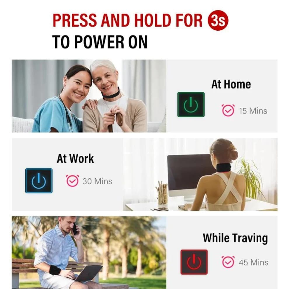 BowLift | Heated Neck Wrap with Red Light Therapy – Effective Heat & Massage for Neck Pain Relief