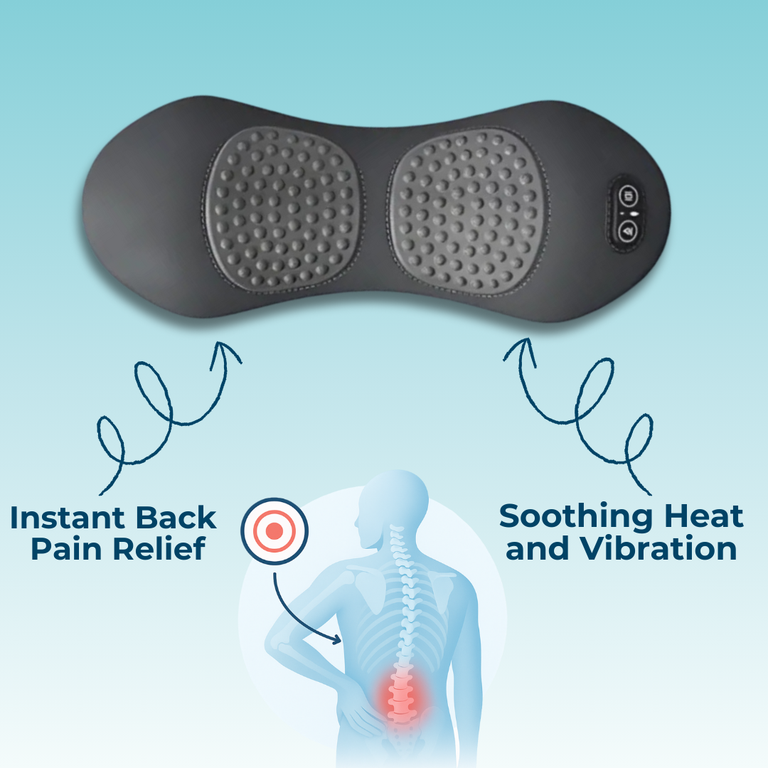 BowLift | Back Pain Massager with Heat & Vibration, Spinal Support for Sciatica Relief, Lower Back Pain & Posture Correction – 3-in-1 Home Therapy