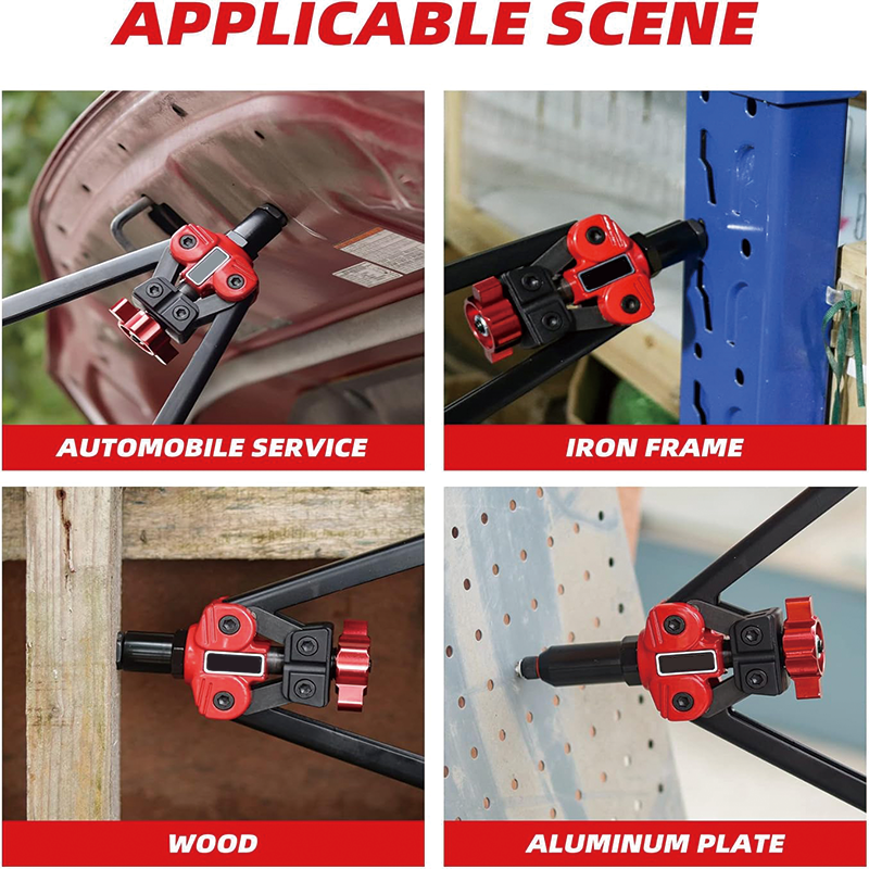 BowLift | 13" Rivet Nut Tool, Rivnut Tool Kit with a Step Drill Bit & 15 Rivet Nuts Assortment Kit 9 Metric Mandrels