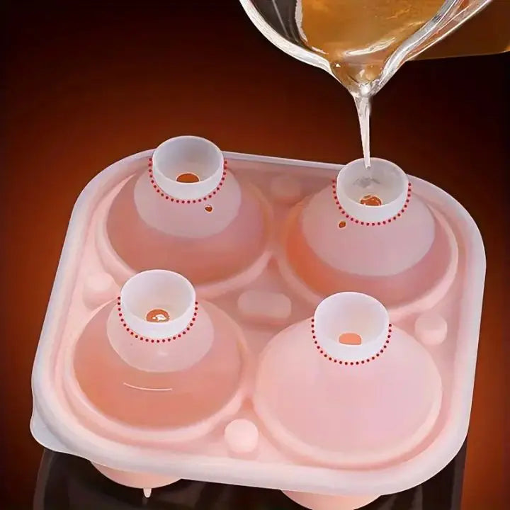 BowLift | Rose Ice Cube Mould – 3D Silicone for Elegant Ice Cubes (4 Grid)
