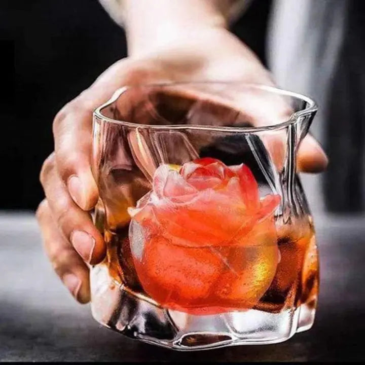 BowLift | Rose Ice Cube Mould – 3D Silicone for Elegant Ice Cubes (4 Grid)