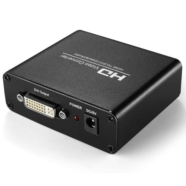 BowLift | HDV-339 Full HD HDMI to DVI + Digital Coax / Analog Stereo Audio Converter Adapter (Black)