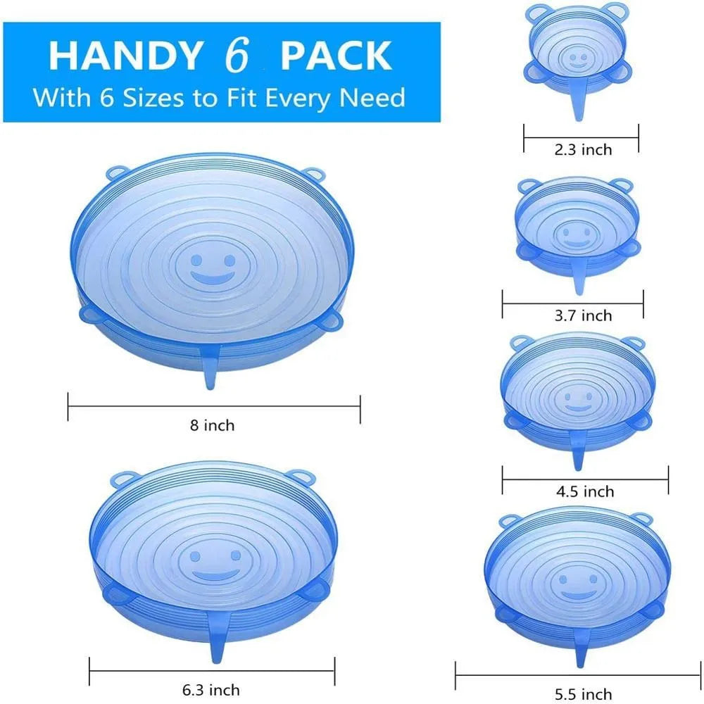 BowLift | Elastic Silicone Lid Covers 6PCS