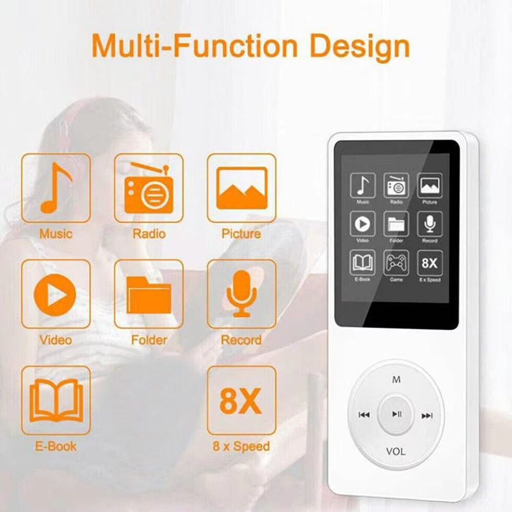 BowLift | High-Fidelity Portable Bluetooth MP3/MP4 Player with 1.8" Screen and Multi-Function Capability